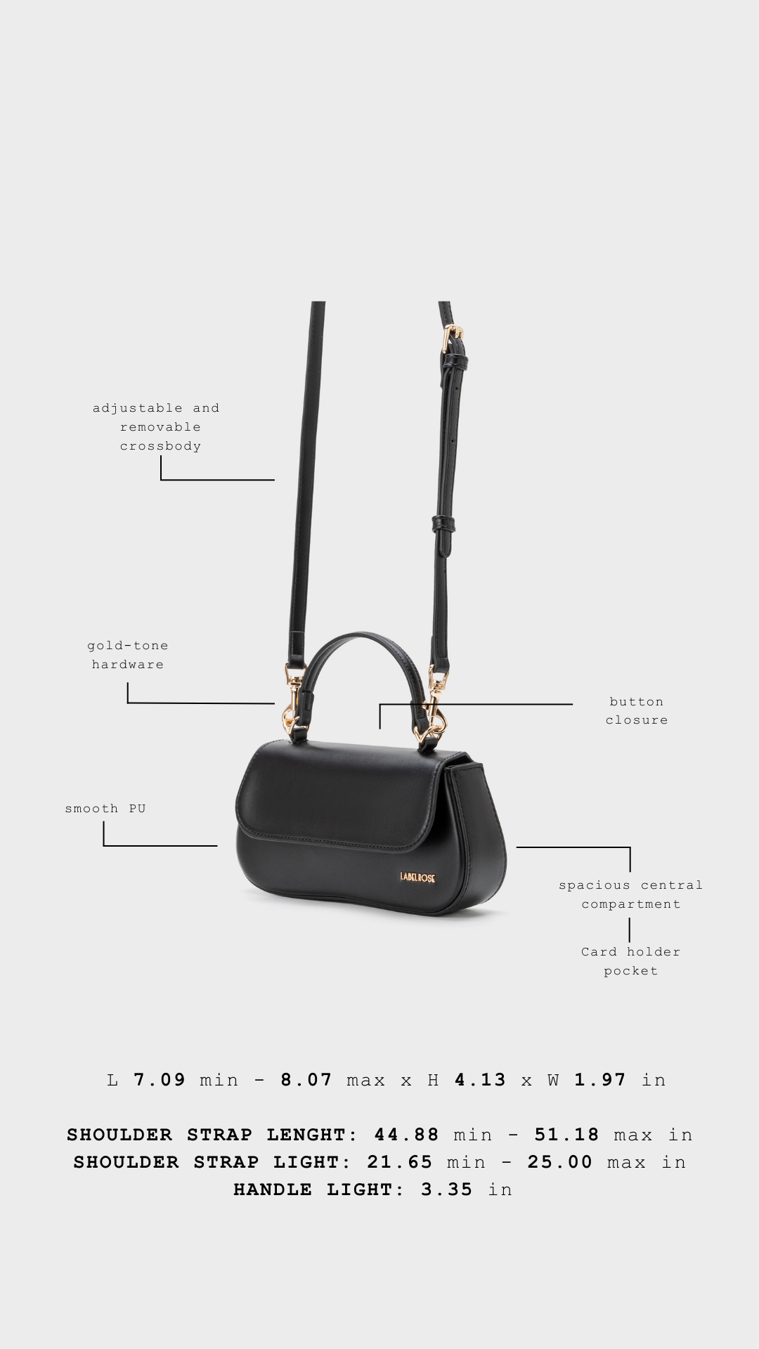 Borsa a mano ESMÉ - BLACK GOLD