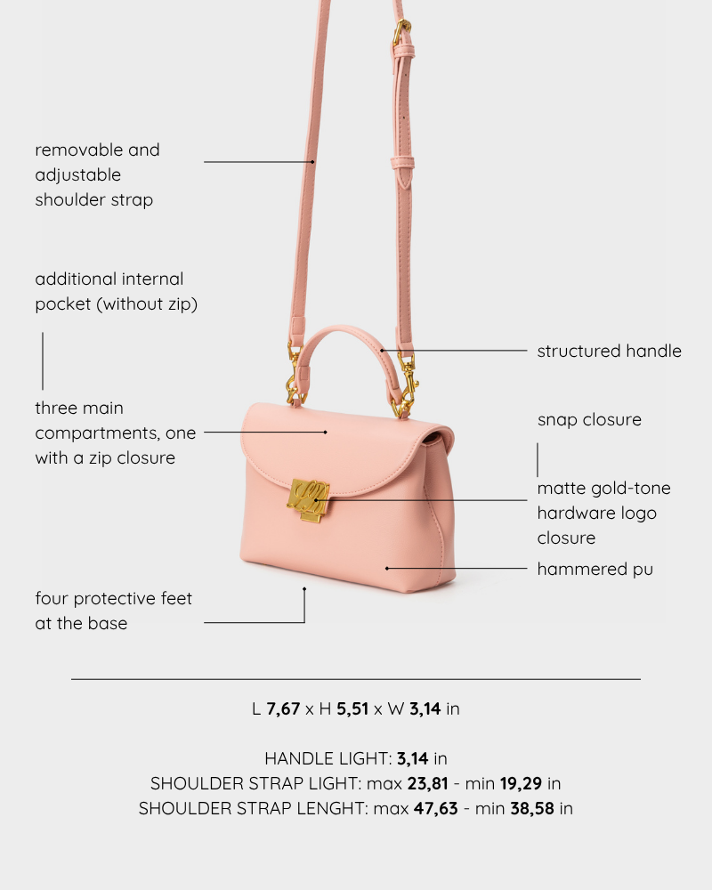 Borsa a mano LESLIE - PINK