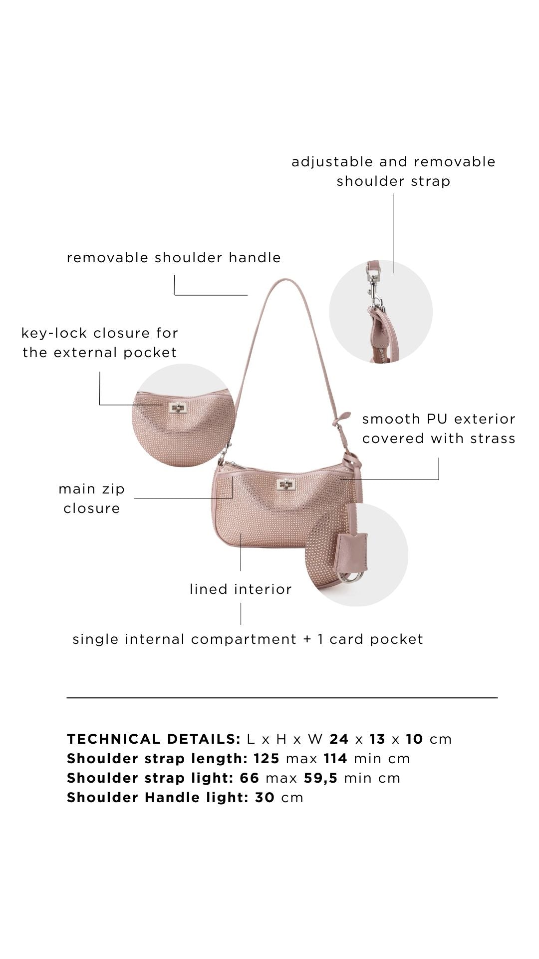 Borsa a spalla TIARA - PINK