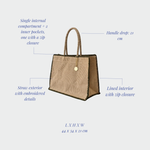 AZURE straw bag - DARK GREEN