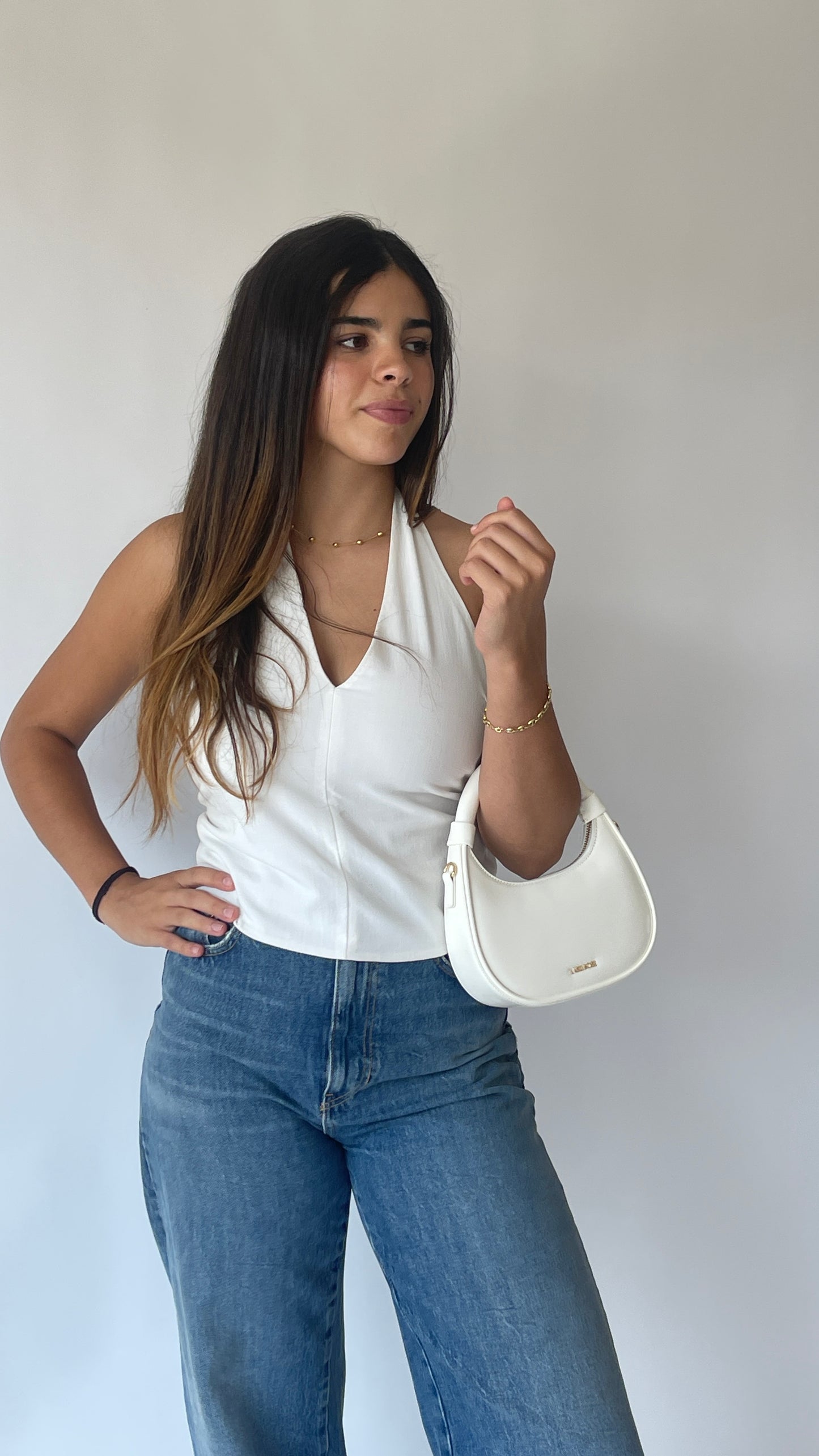 Mini bag a mano LADY - IVORY