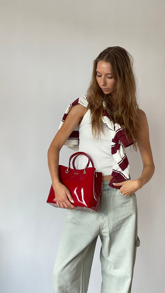 Borsa a mano MARGOT BIG VERNICE - BOLD RED