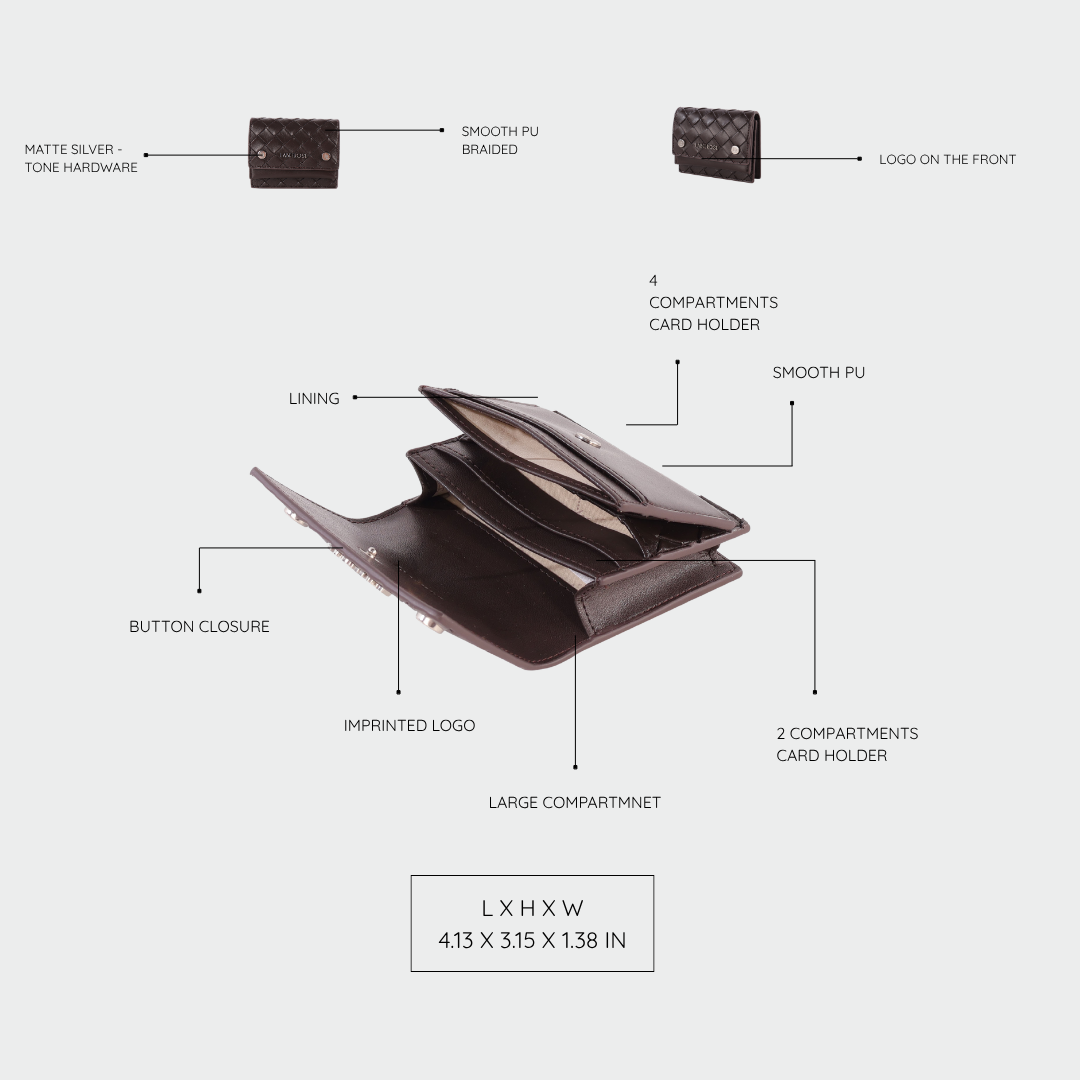 Portafoglio MEGAN WALLET - DARK BROWN ESPRESSO