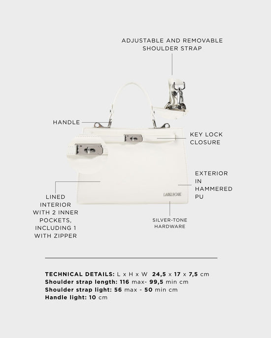 Borsa a mano PARIS SMALL- ARTIC WHITE