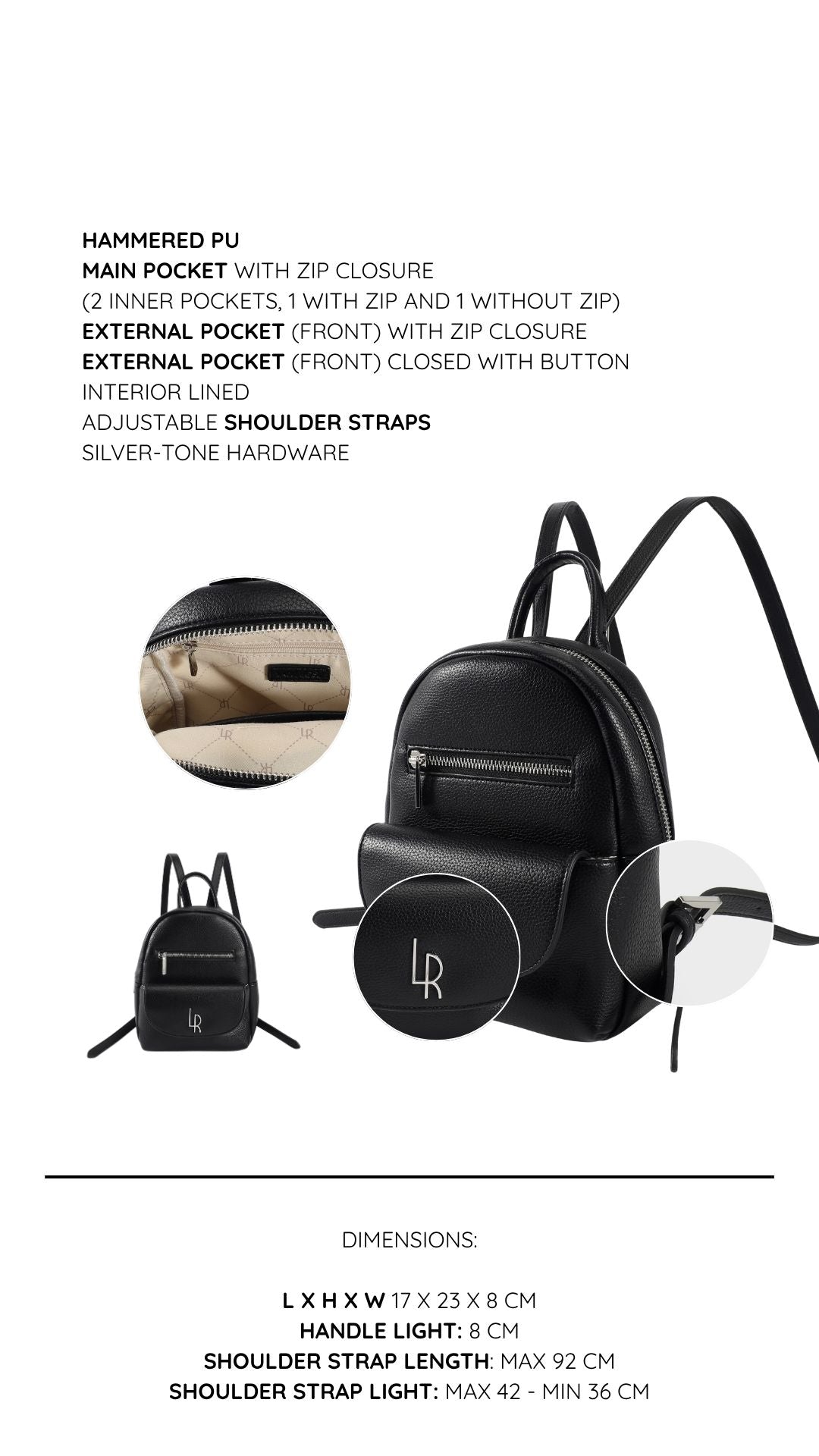 Zaino THEA - BLACK
