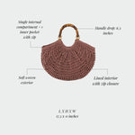 Borsa in paglia ABYSS - MAUVE