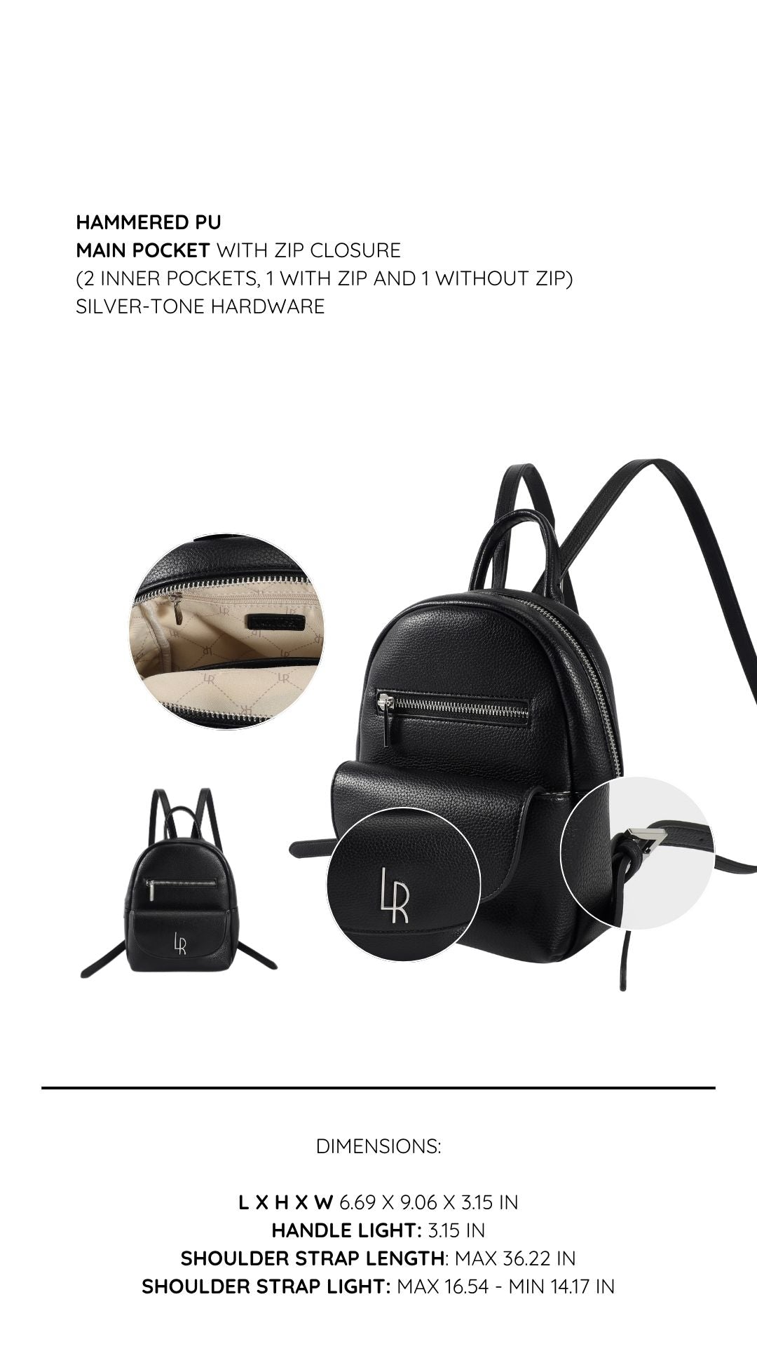 Zaino THEA - BLACK