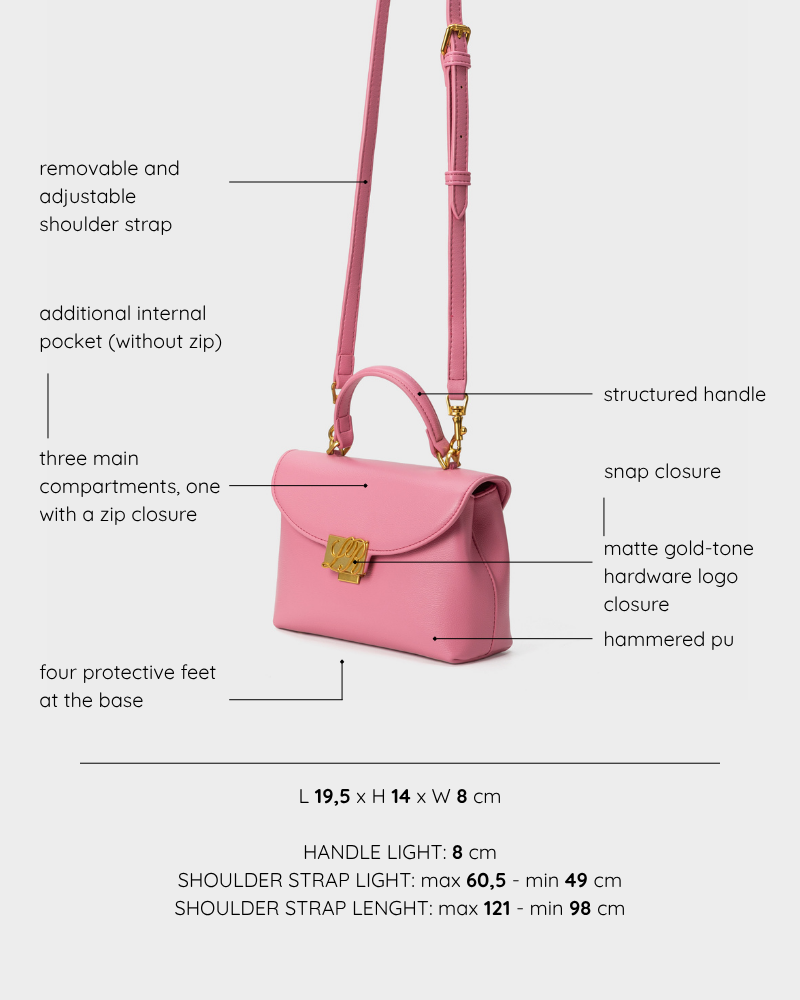 Borsa a mano LESLIE - TAFFY PINK