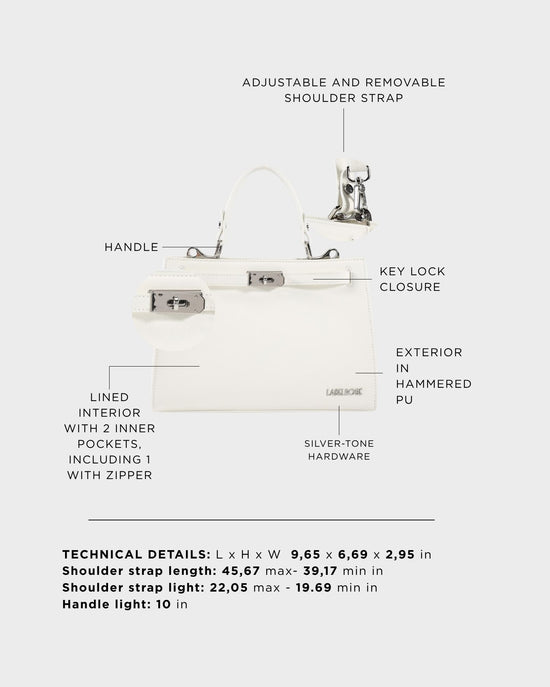 Borsa a mano PARIS SMALL- ARTIC WHITE