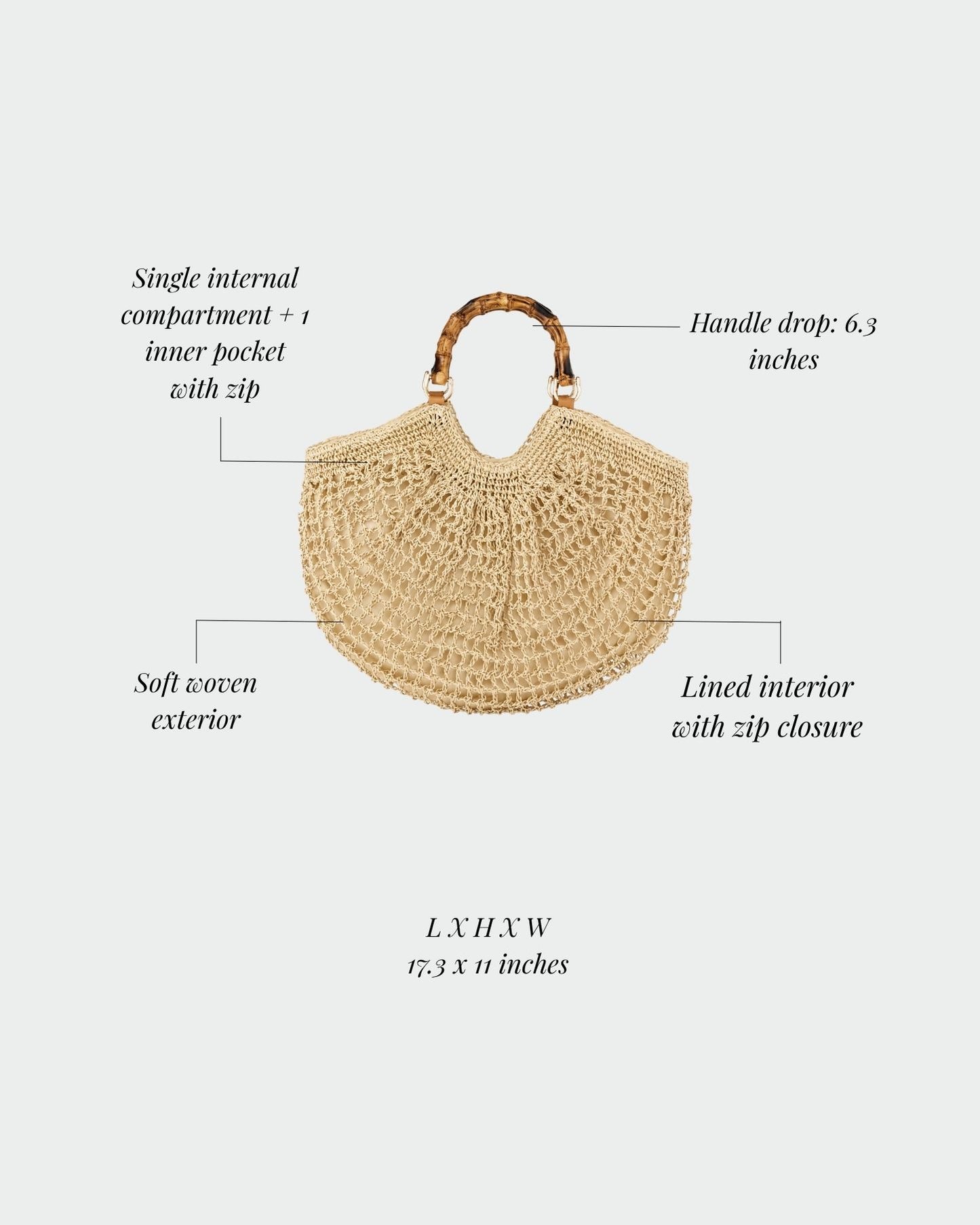 Bolso de paja ABYSS - BEIGE