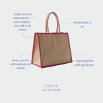 AZURE straw bag - FUCHSIA