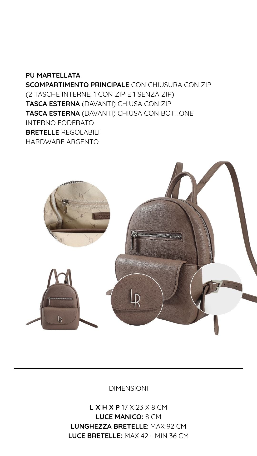 Zaino THEA - DARK MAUVE