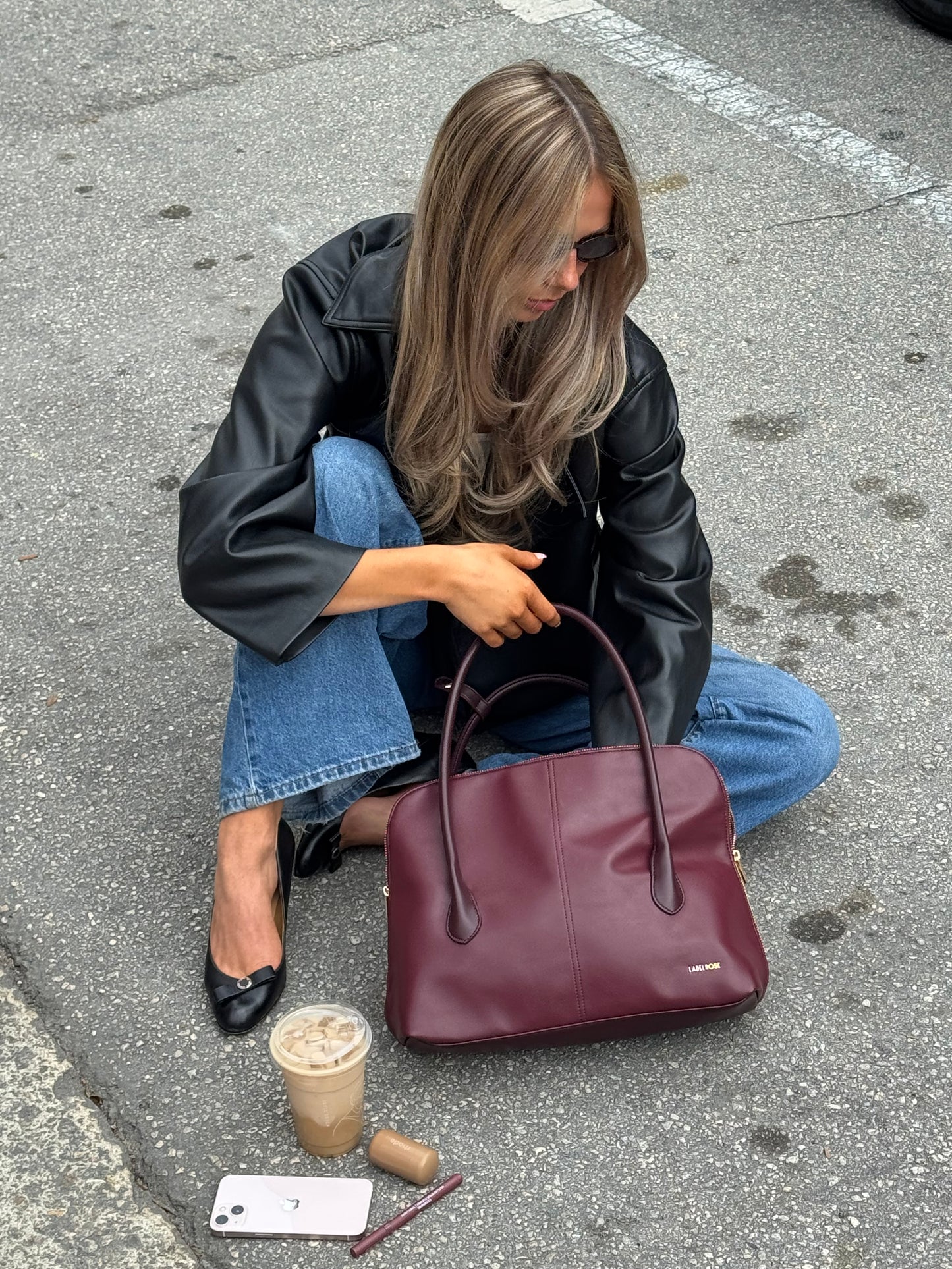 Borsa a spalla MELROSE - IMPERIAL BURGUNDY