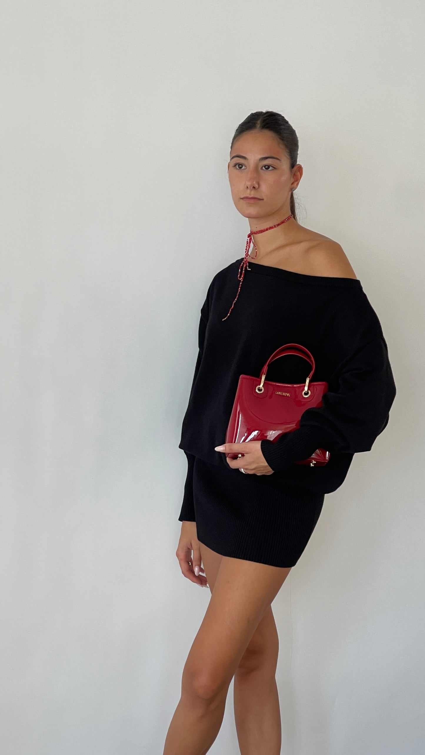 Borsa a mano MARGOT SMALL VERNICE - BOLD RED