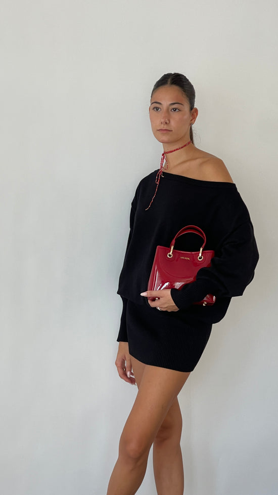 Borsa a mano MARGOT SMALL VERNICE - BOLD RED