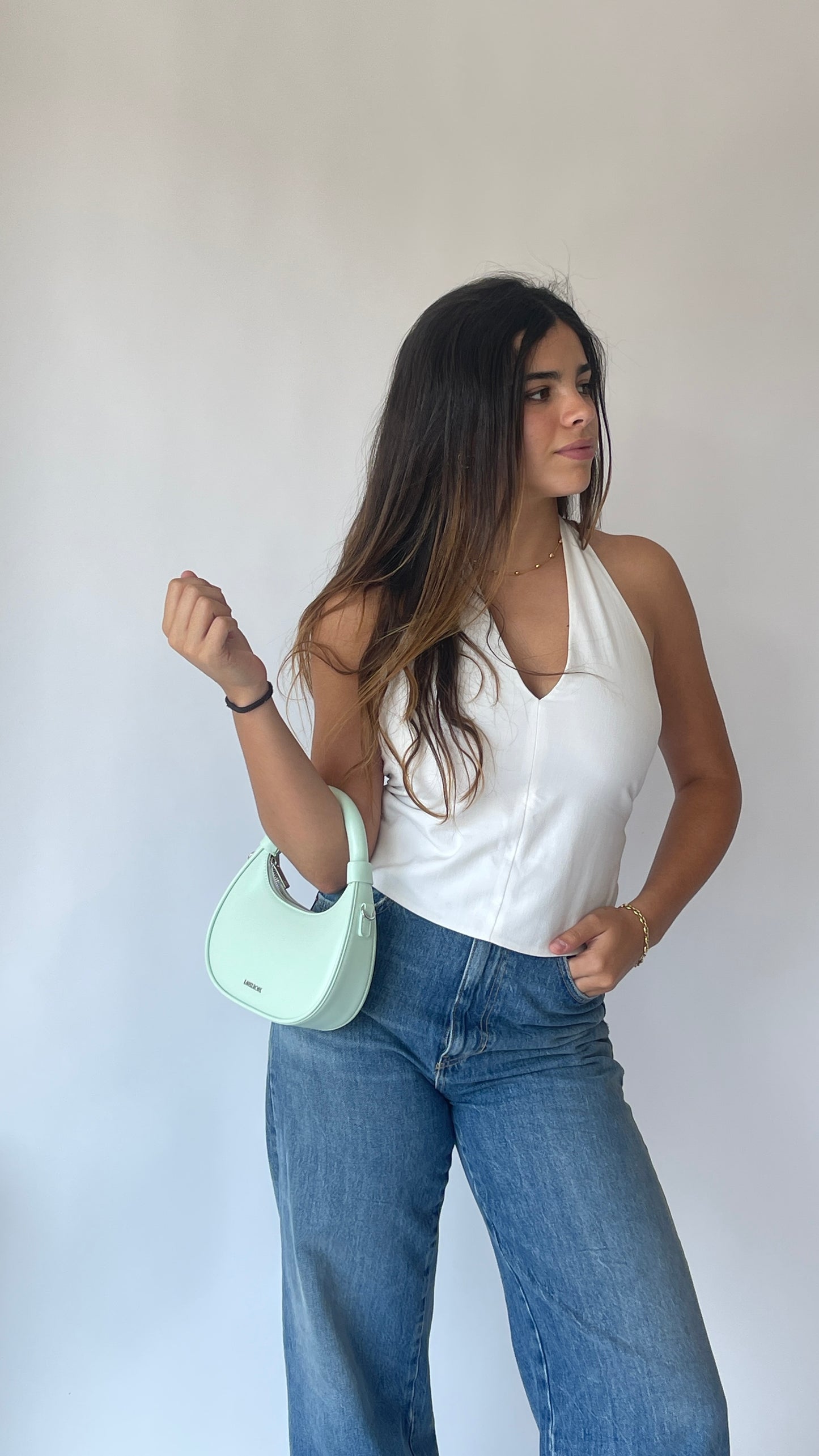 Mini bag a mano LADY - ICY SAGE