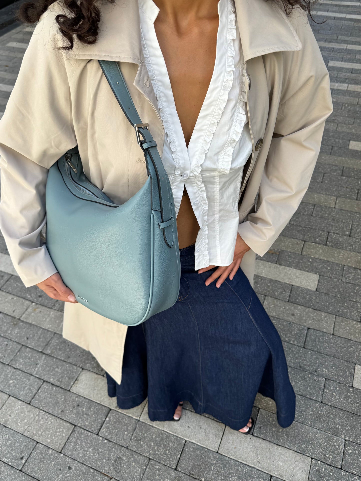 LILLIAN Shoulder Bag - CADET BLUE