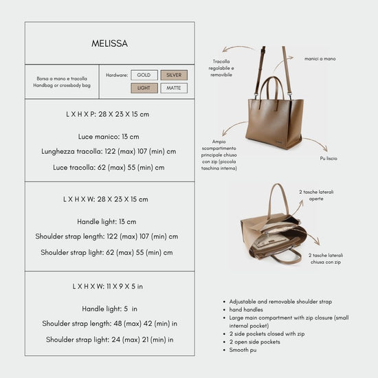Borsa a mano MELISSA - TAUPE