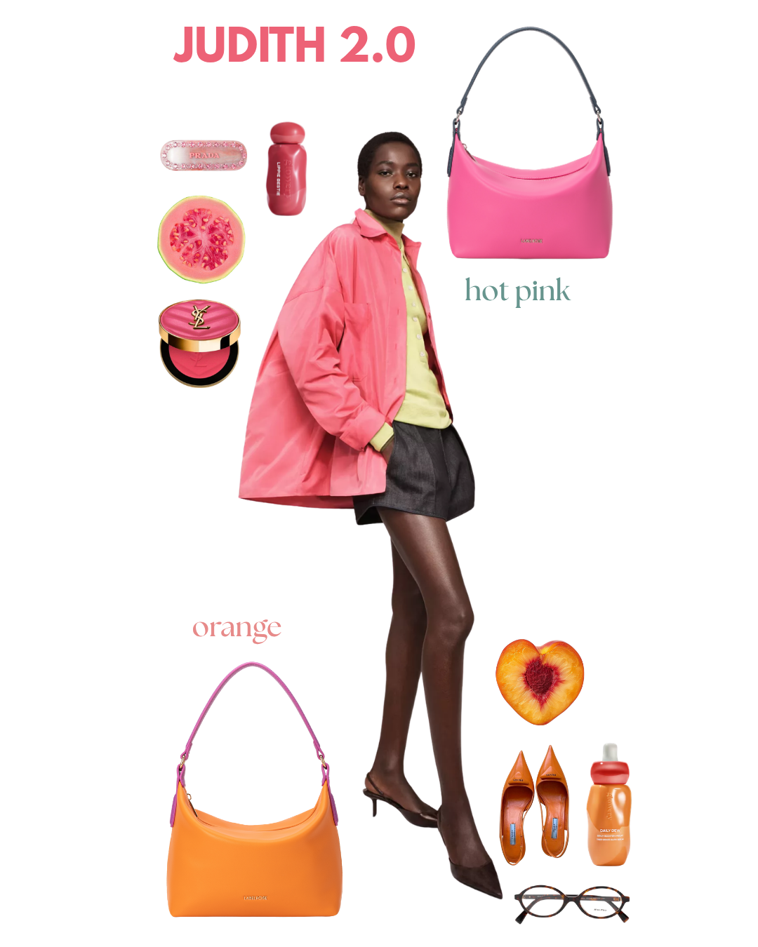 Borsa a spalla JUDITH 2.0 - HOT PINK