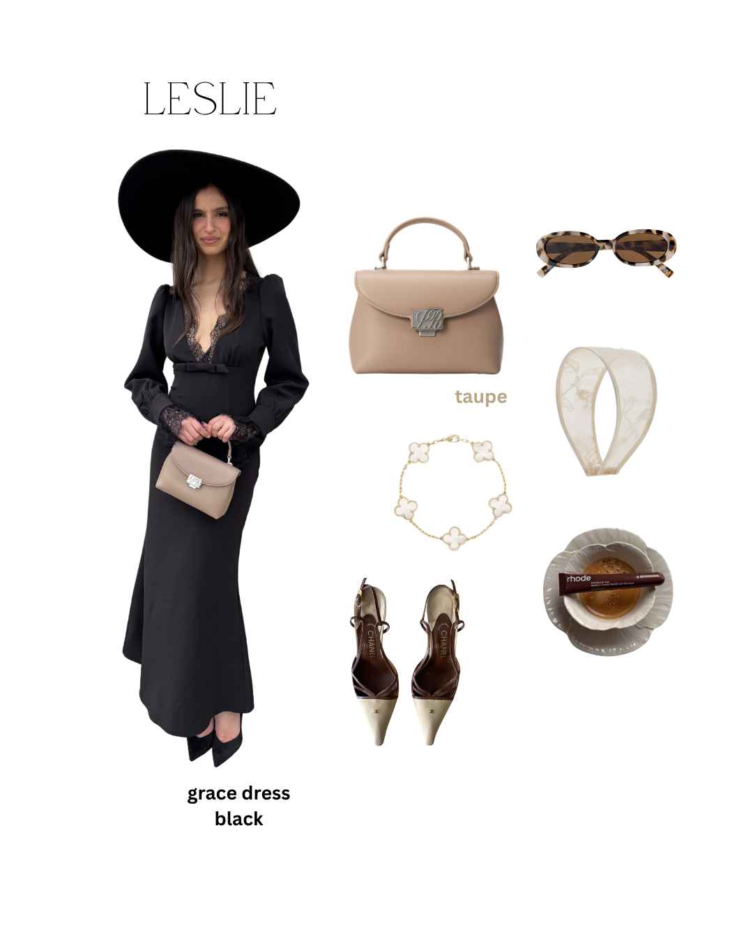 LESLIE Hand Bag - TAUPE