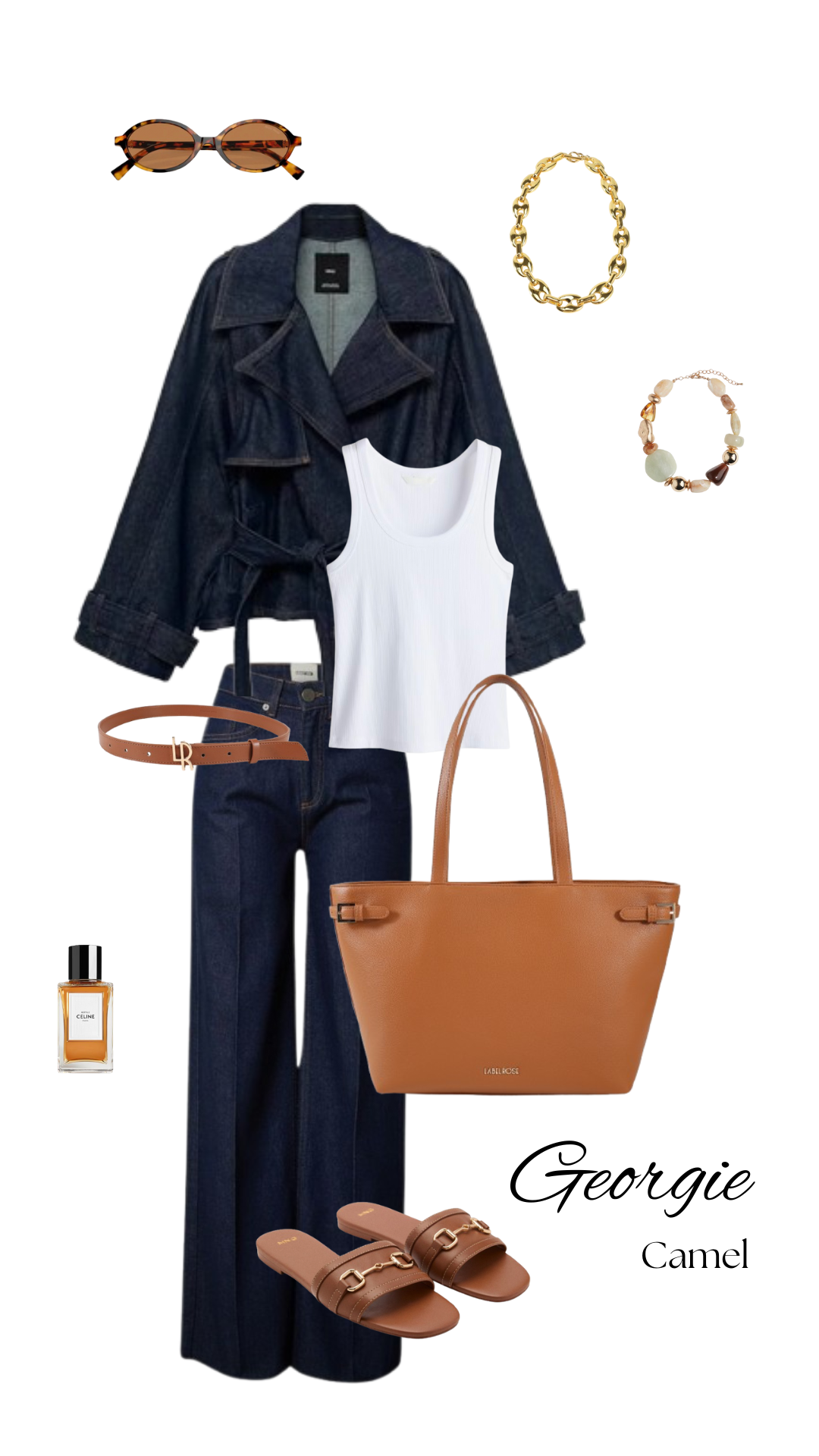 Borsa a spalla Georgie - CAMEL