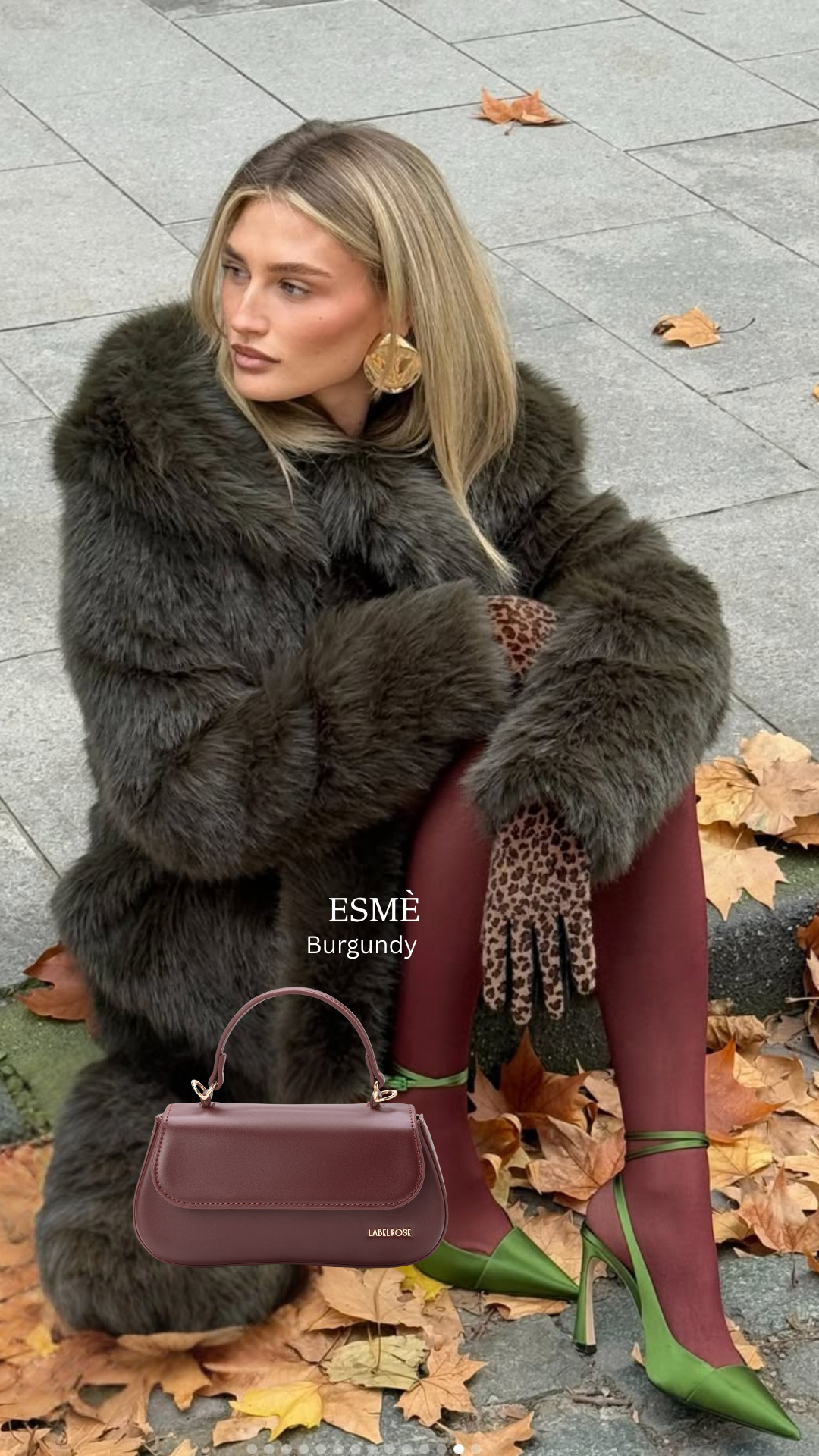 Borsa a mano ESME- BURGUNDY