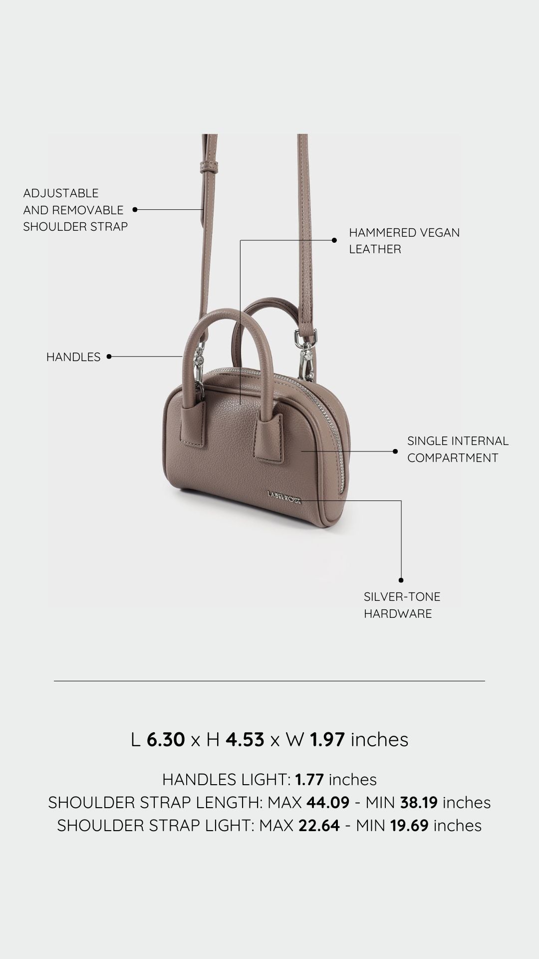 Mini bag ZELDA - TAUPE
