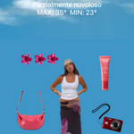 Borsa a spalla ARYA - CHERRY