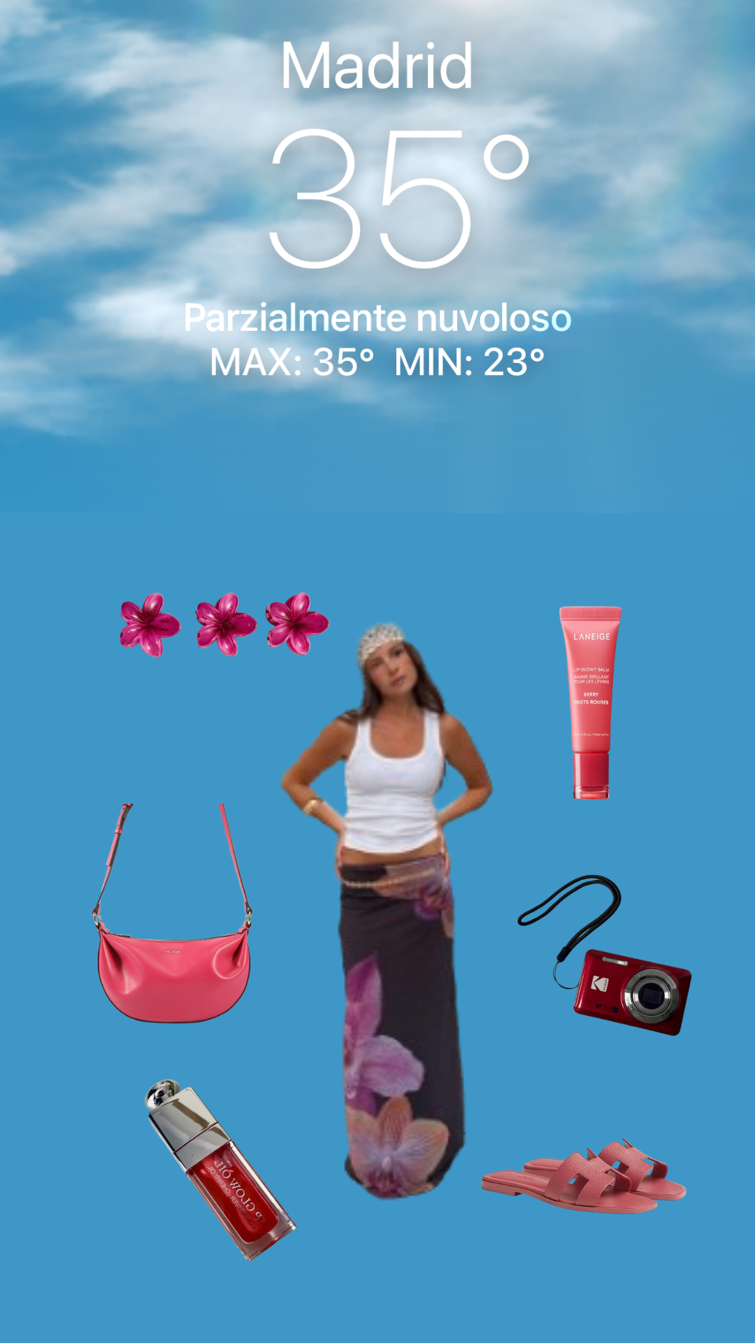 Borsa a spalla ARYA - CHERRY