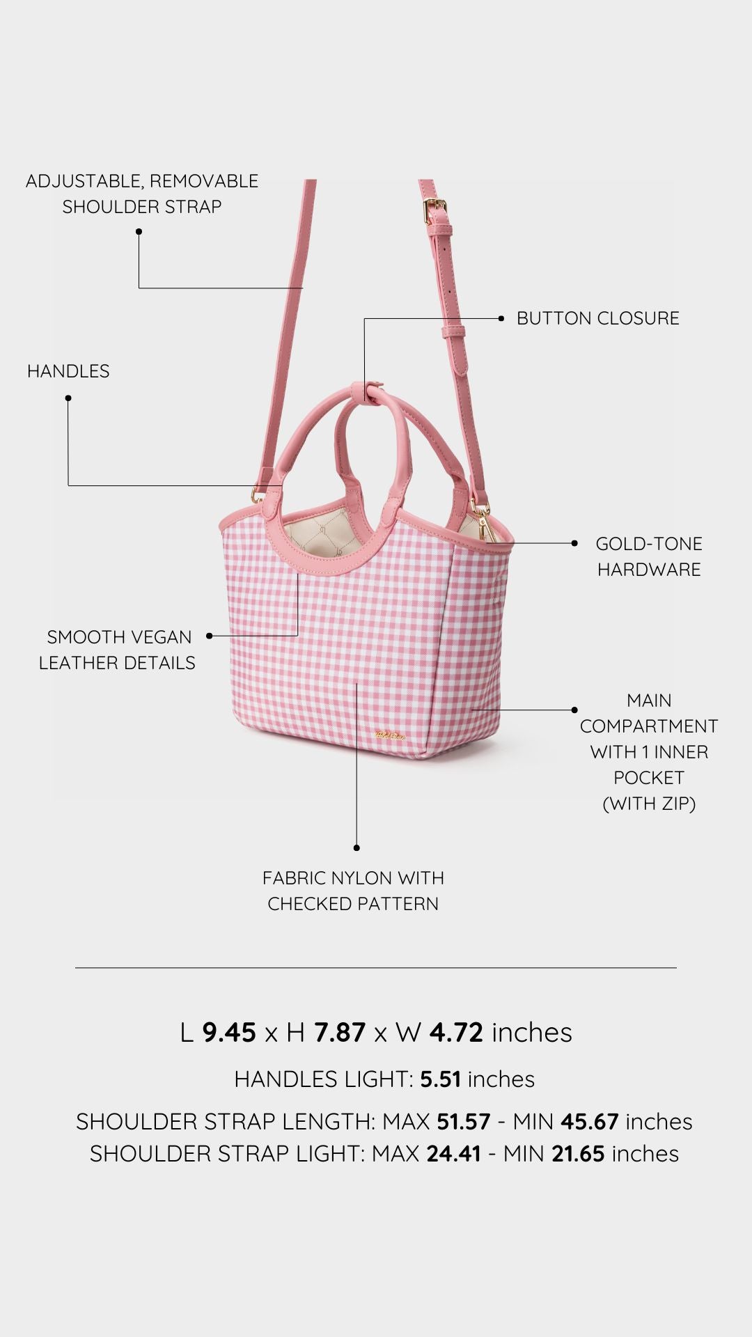 Borsa a mano RYLEE - PINK