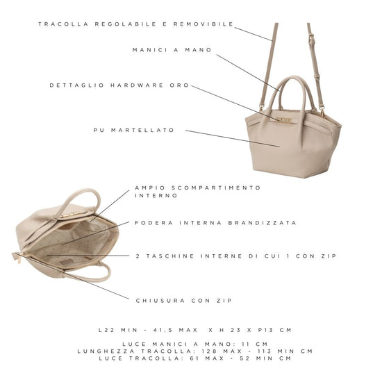Borsa a mano BRIELLE SMALL - BEIGE