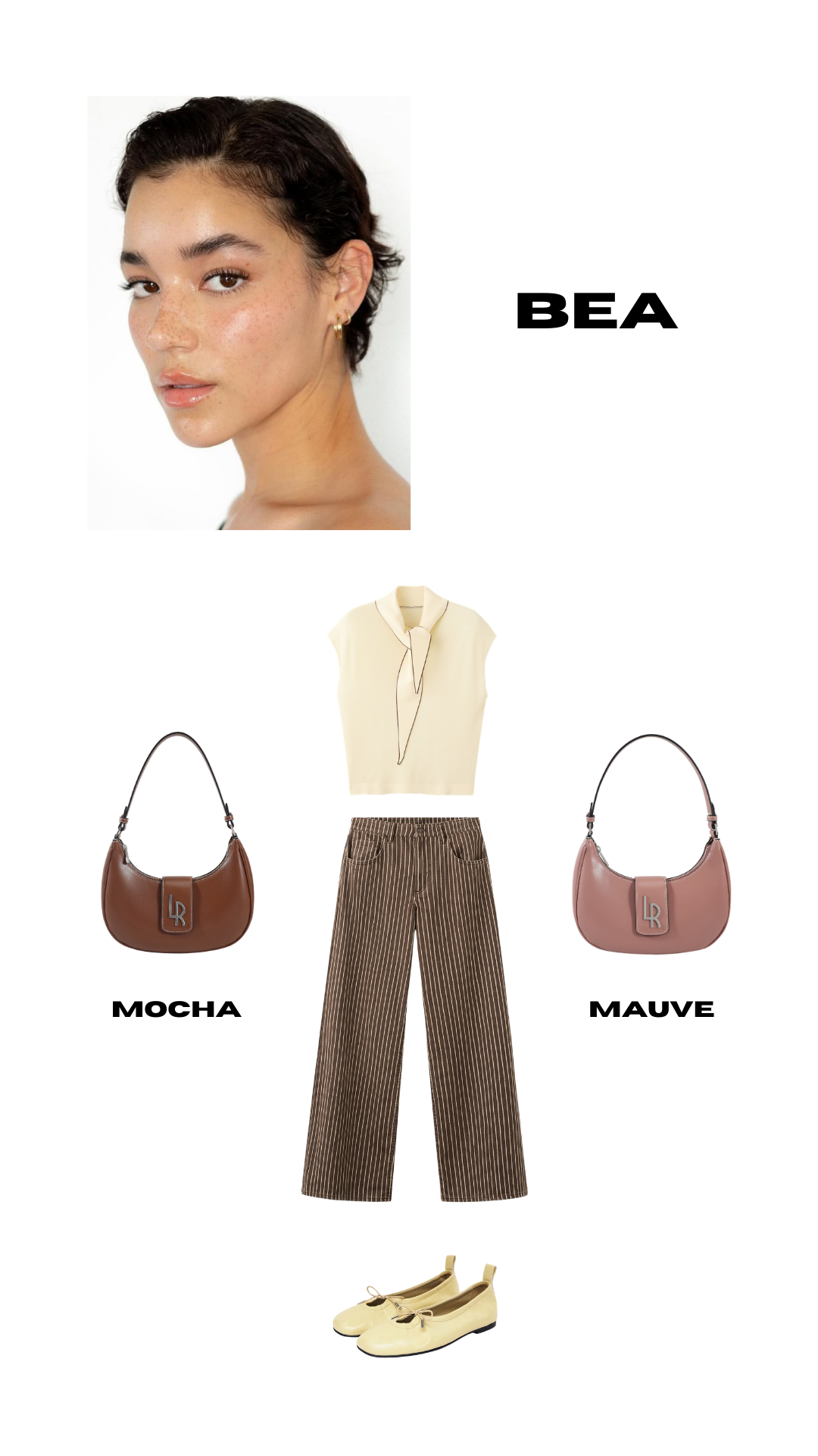 Borsa a spalla BEA - MAUVE