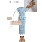 Bolso de hombro LE NUITE - BEIGE BISCUIT