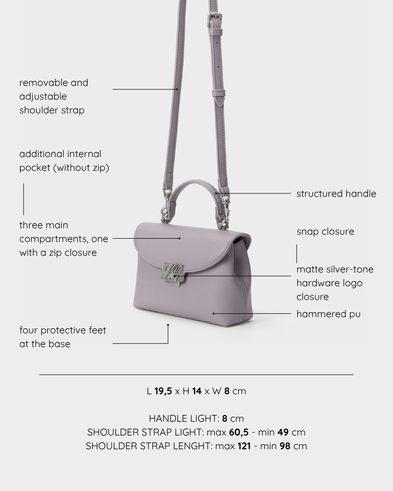 LESLIE handbag - AMETHYST SMOKE