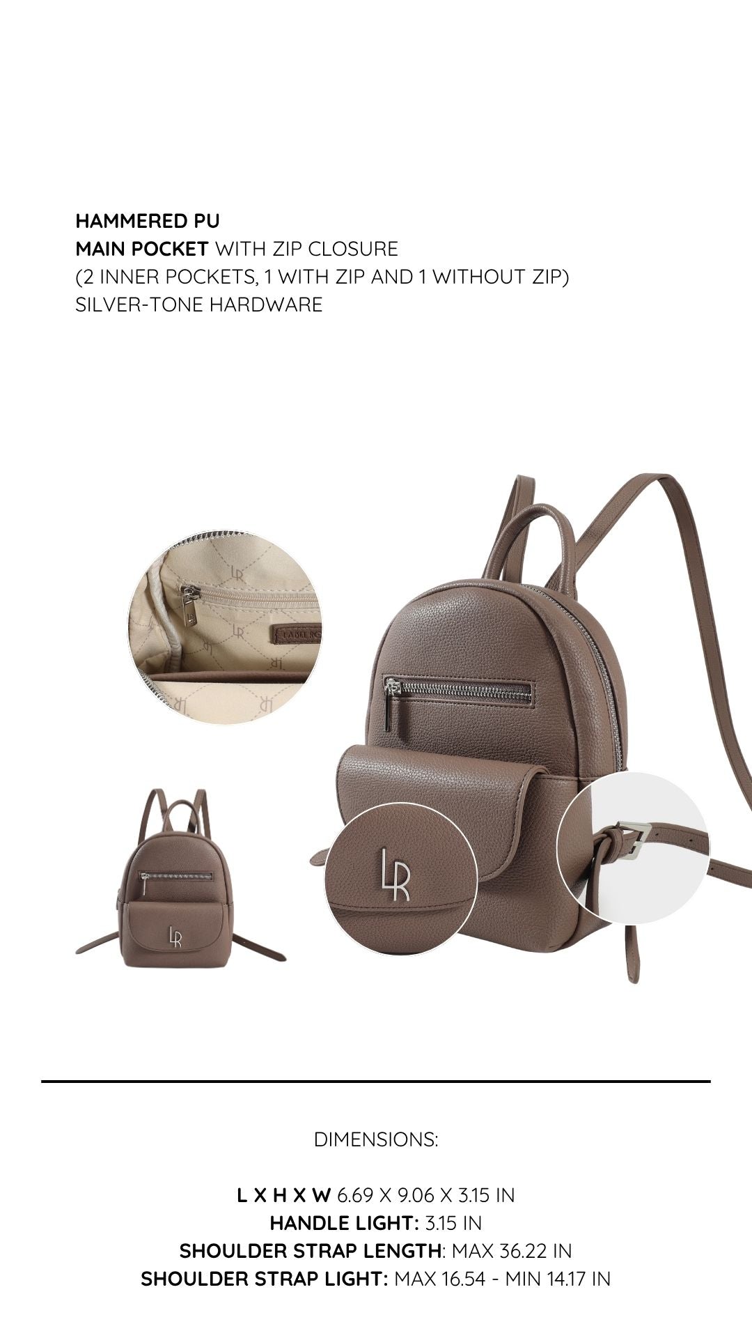 Mochila THEA - MALVA OSCURO