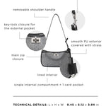 Borsa a spalla TIARA - BLACK SILVER