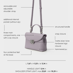LESLIE handbag - AMETHYST SMOKE