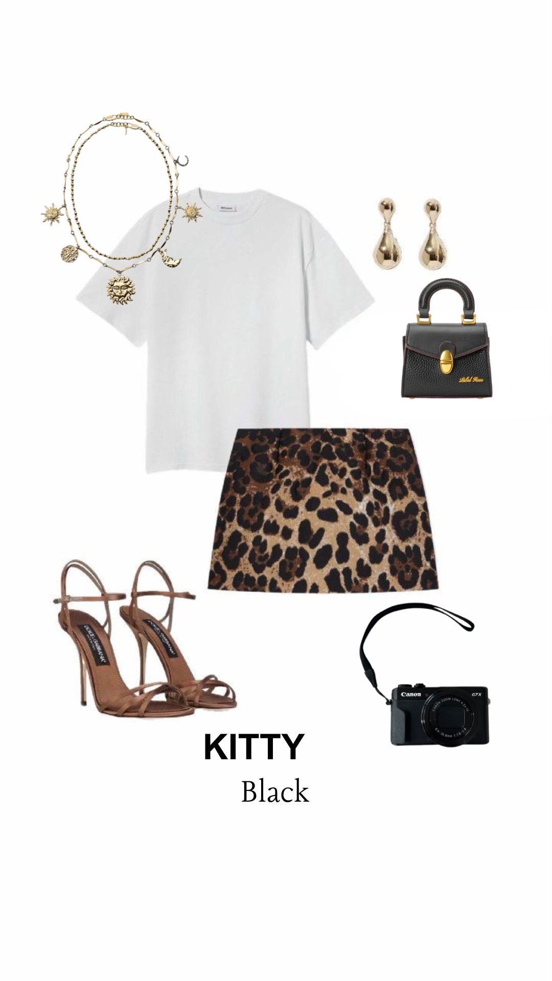 Mini bag KITTY - BLACK