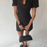 Bolso de hombro LONGUETTE- BLACK SILVER