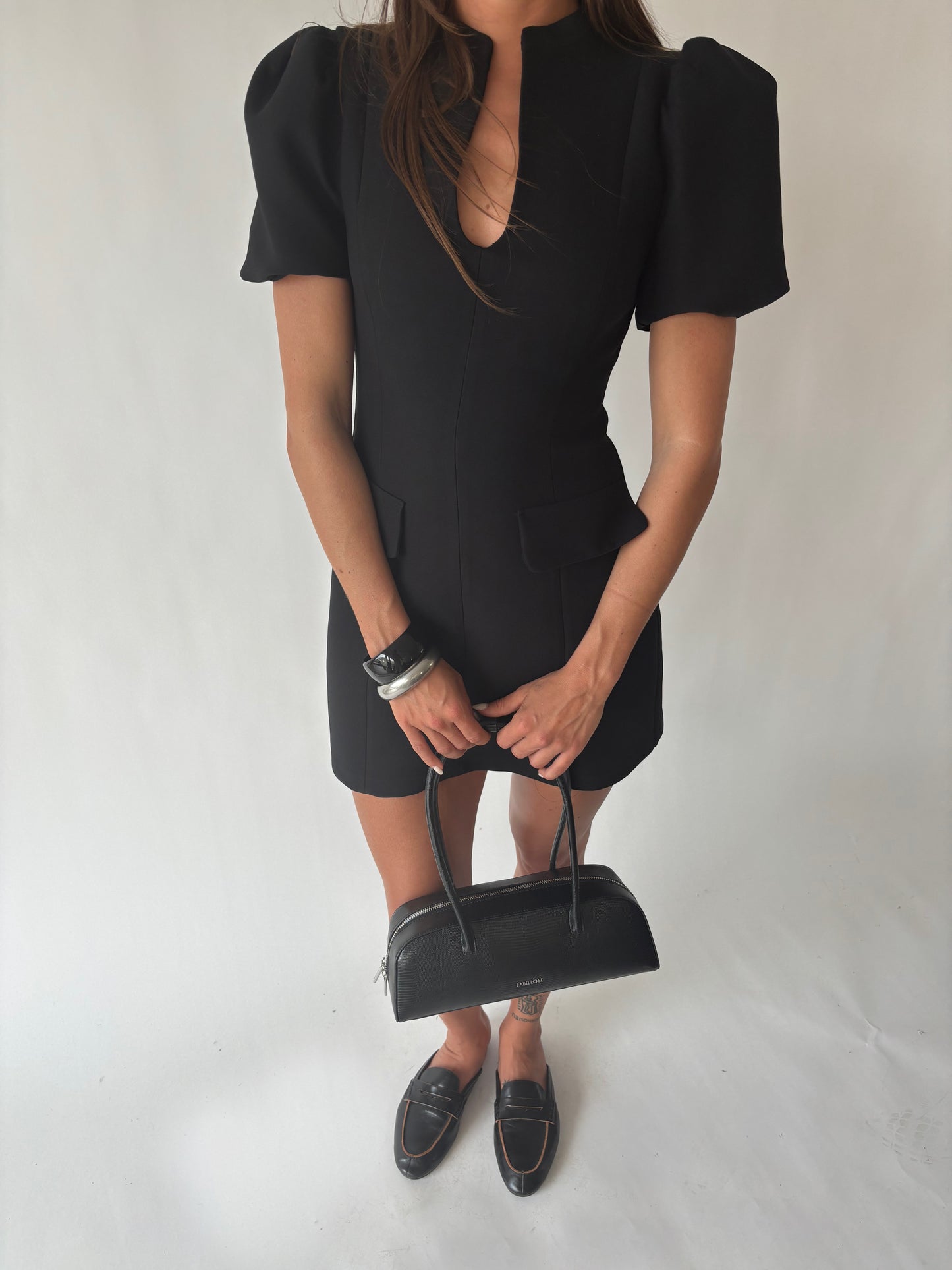 Bolso de hombro LONGUETTE- BLACK SILVER