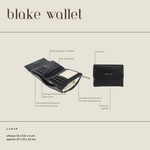 Billetera BLAKE WALLET - NEGRO PLATEADO