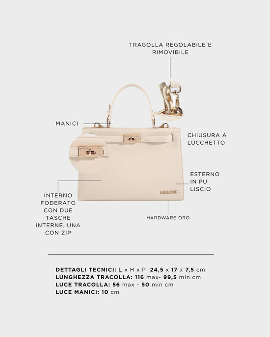 Borsa a mano PARIS SMALL- WARM WHITE