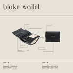 Billetera BLAKE WALLET - NEGRO PLATEADO