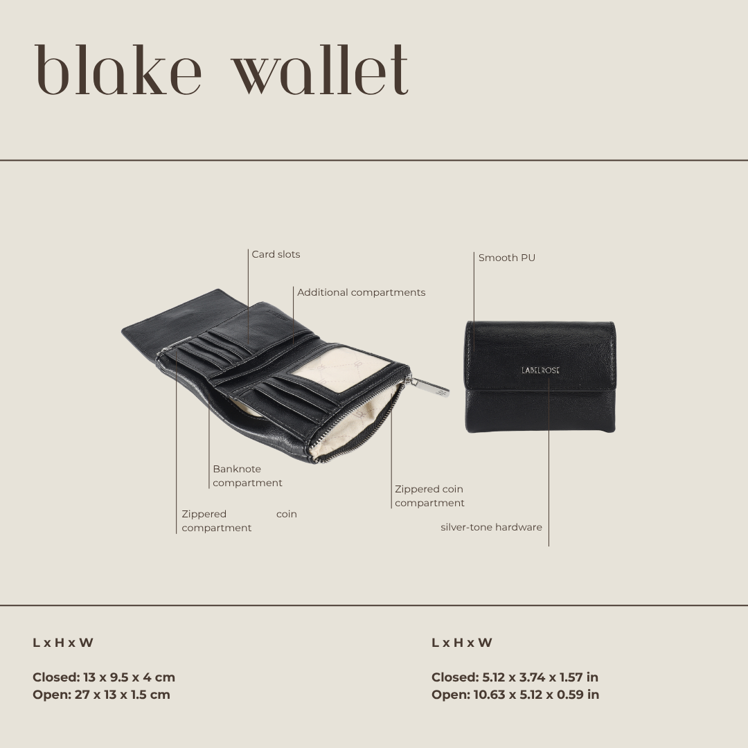Billetera BLAKE WALLET - NEGRO PLATEADO