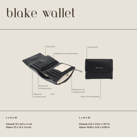 Billetera BLAKE WALLET - NEGRO PLATEADO