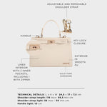 Borsa a mano PARIS SMALL- WARM WHITE