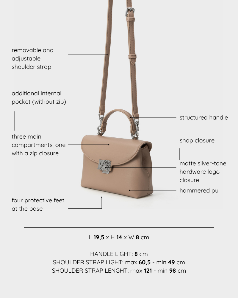 LESLIE Hand Bag - TAUPE
