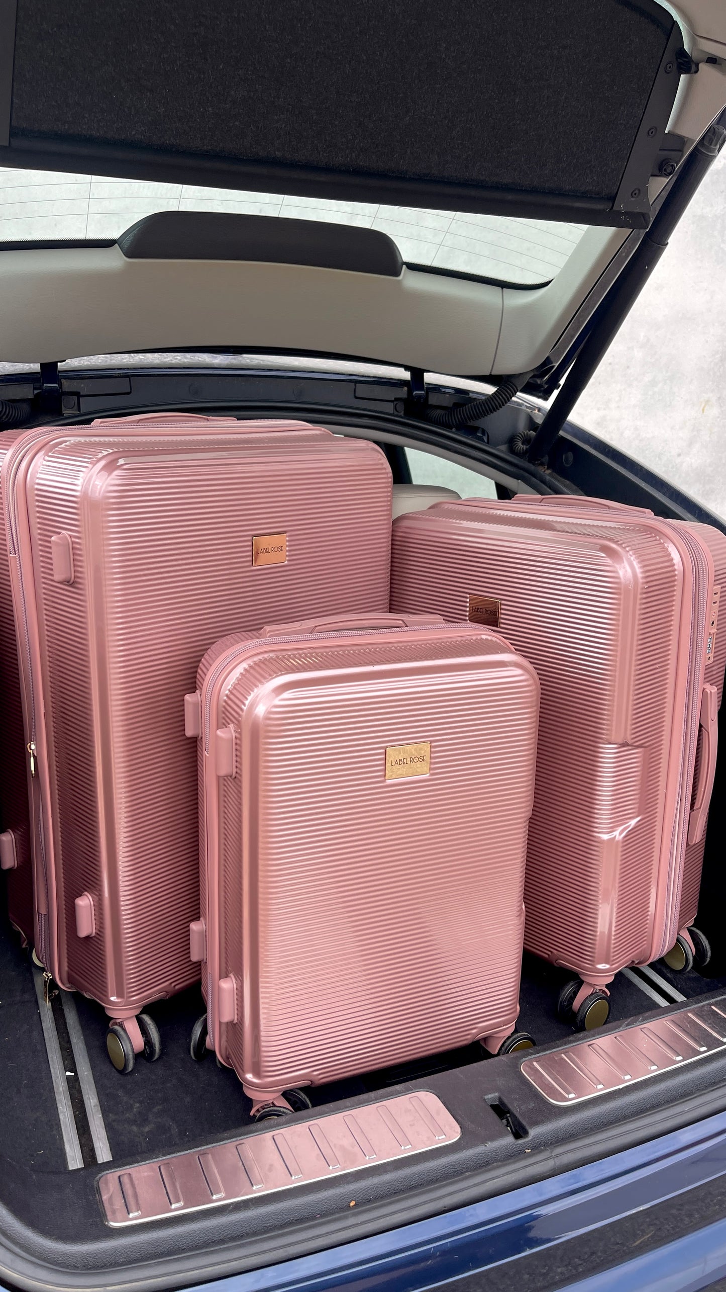 Shiny trolley suitcase four wheels - PINK