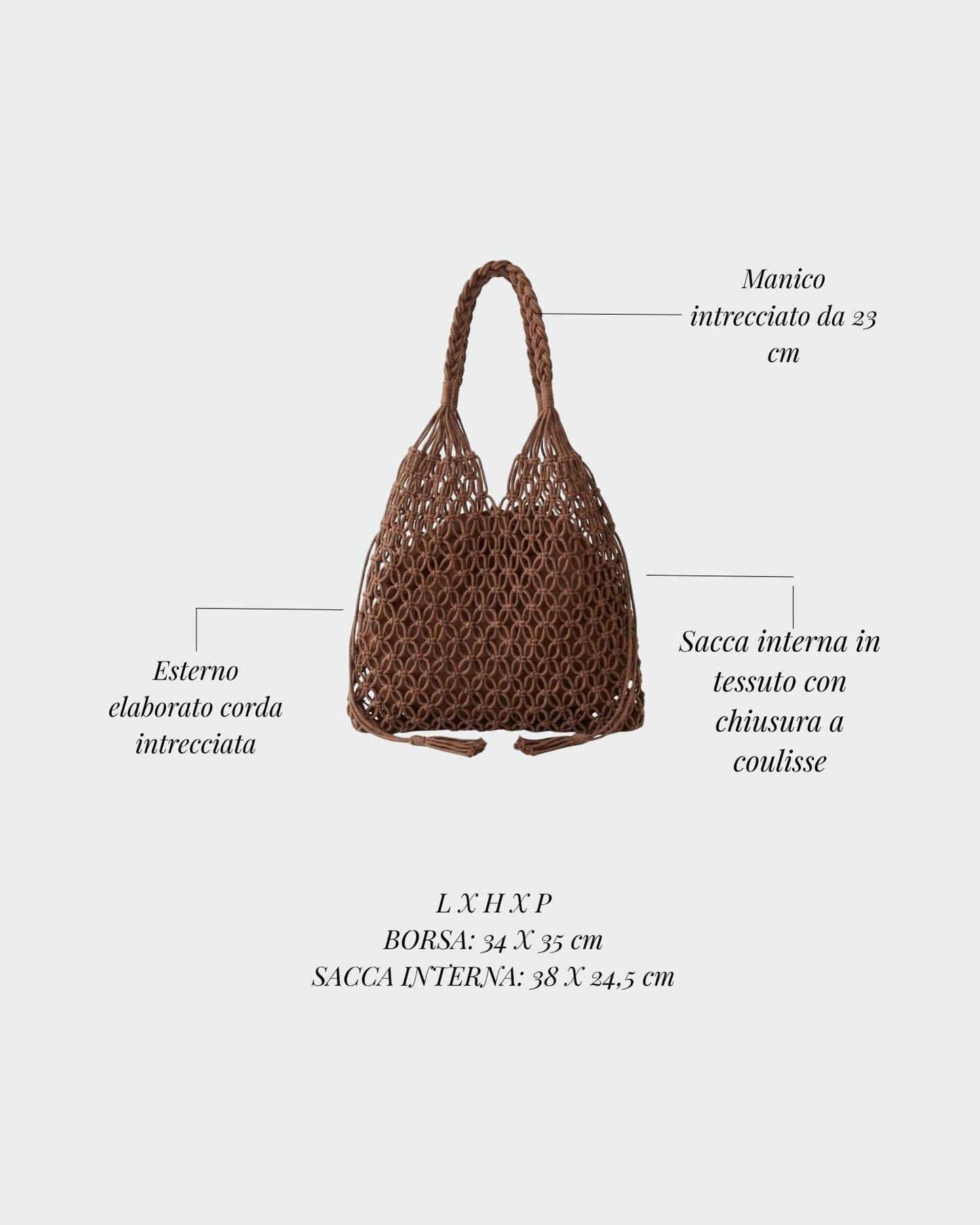 BREEZE Straw Bag - BROWN
