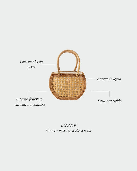 SEASHELL Straw Bag - LIGHT BROWN